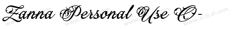 Zanna Personal Use O字体转换